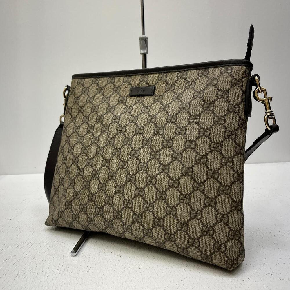 Gucci GG canvas handbag monogram pattern blue web